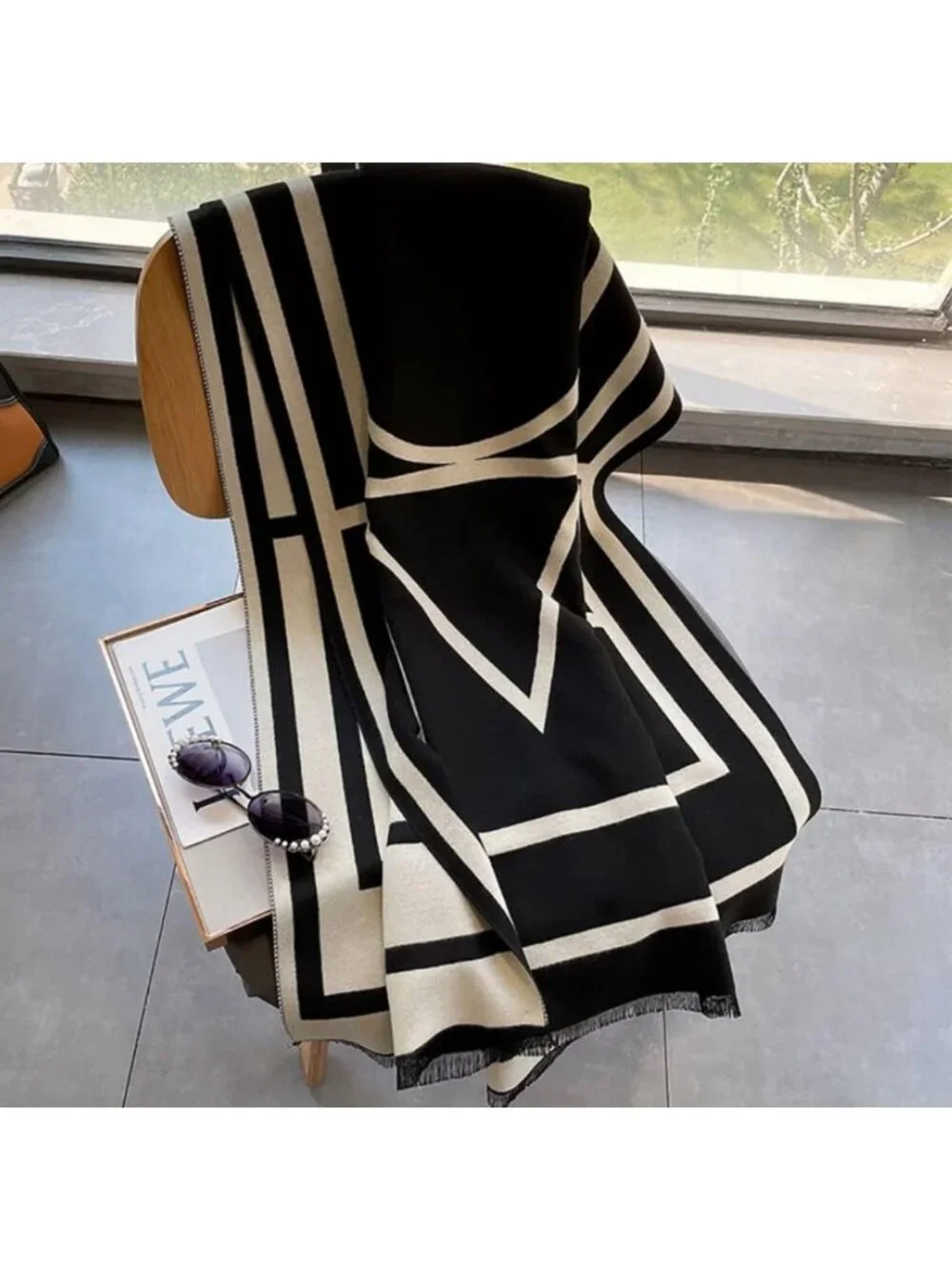 Cozy Cashmere Feel Scarf - Warm Large Soft Shawl Wrap for Women, Winter